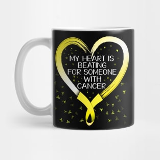 my heart bone cancer awareness Mug